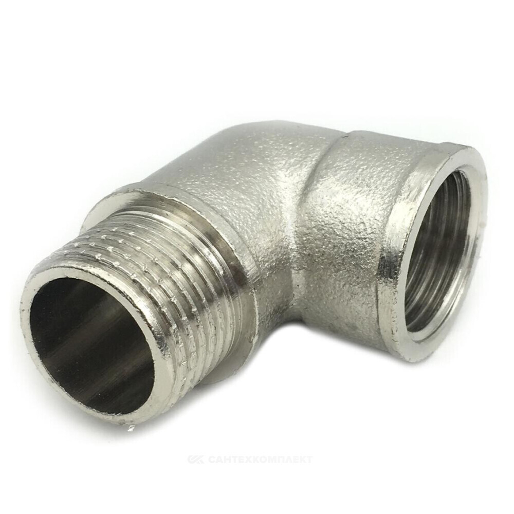 Угольник латунь никель Ду 20 (3/4") ВР/НР SantechSystems .