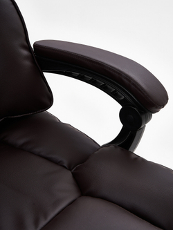 Компьютерное кресло KRESLO COMFORT Premium, экокожа, с подголовником и подлокотниками,  цвет:коричневый