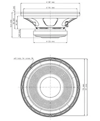 Eighteen Sound 15LW1500/8 - 15" динамик с расширенным НЧ, 8 Ом, 1000 Вт AES, 96дБ, 40...2000 Гц