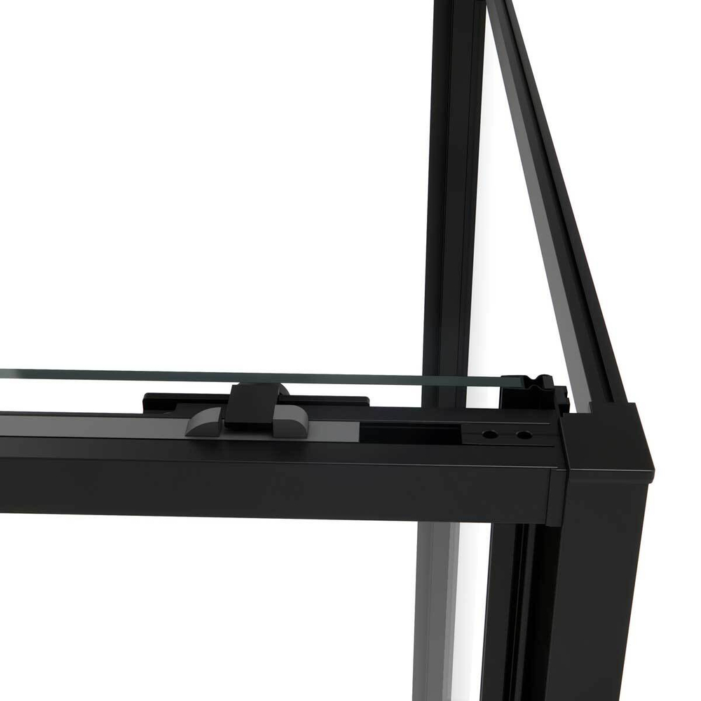Душевой уголок Слим Софт (Slim Soft) VSR-1SS1011CLB, 1100*1000, черный, стекло прозрачное,