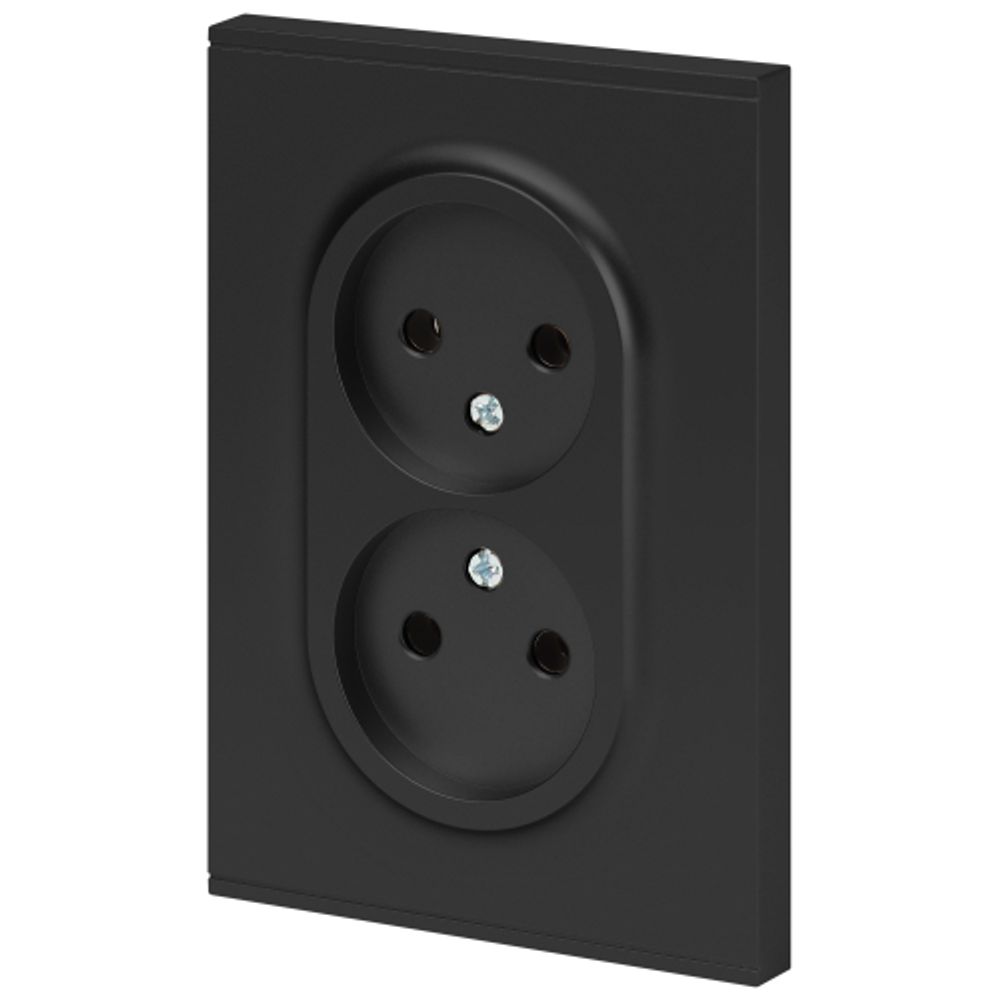 Розетка ЭРА Arktik 16-2107-05 без заземления двойная 2X2P 16А-250В антрацит | Эра Arktik