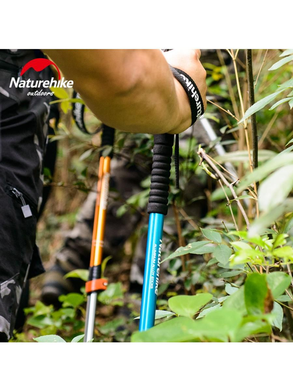 Палка треккинговая Naturehike ST 01 6061 (3-секции) NH17D001-Z (62-135cm) золото