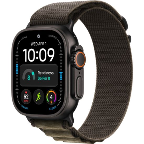 Apple Watch Ultra 4 (2026) 49mm Black Titanium Case / Dark Olive Alpine Loop