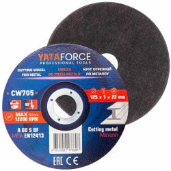 Круг отрезной 125x1.0x22.2мм YATAFORCE YF-CW705