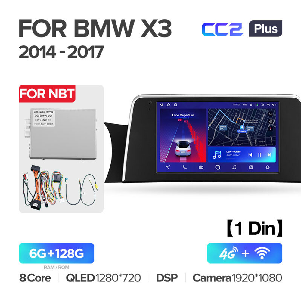 Teyes CC2 Plus 9"для BMW X3 F25 2010-2017