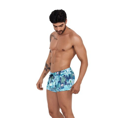 Синие мужские плавки-боксеры с принтом Cassiel Swimsuit Boxer (Размер: M) (Цвет: синий)