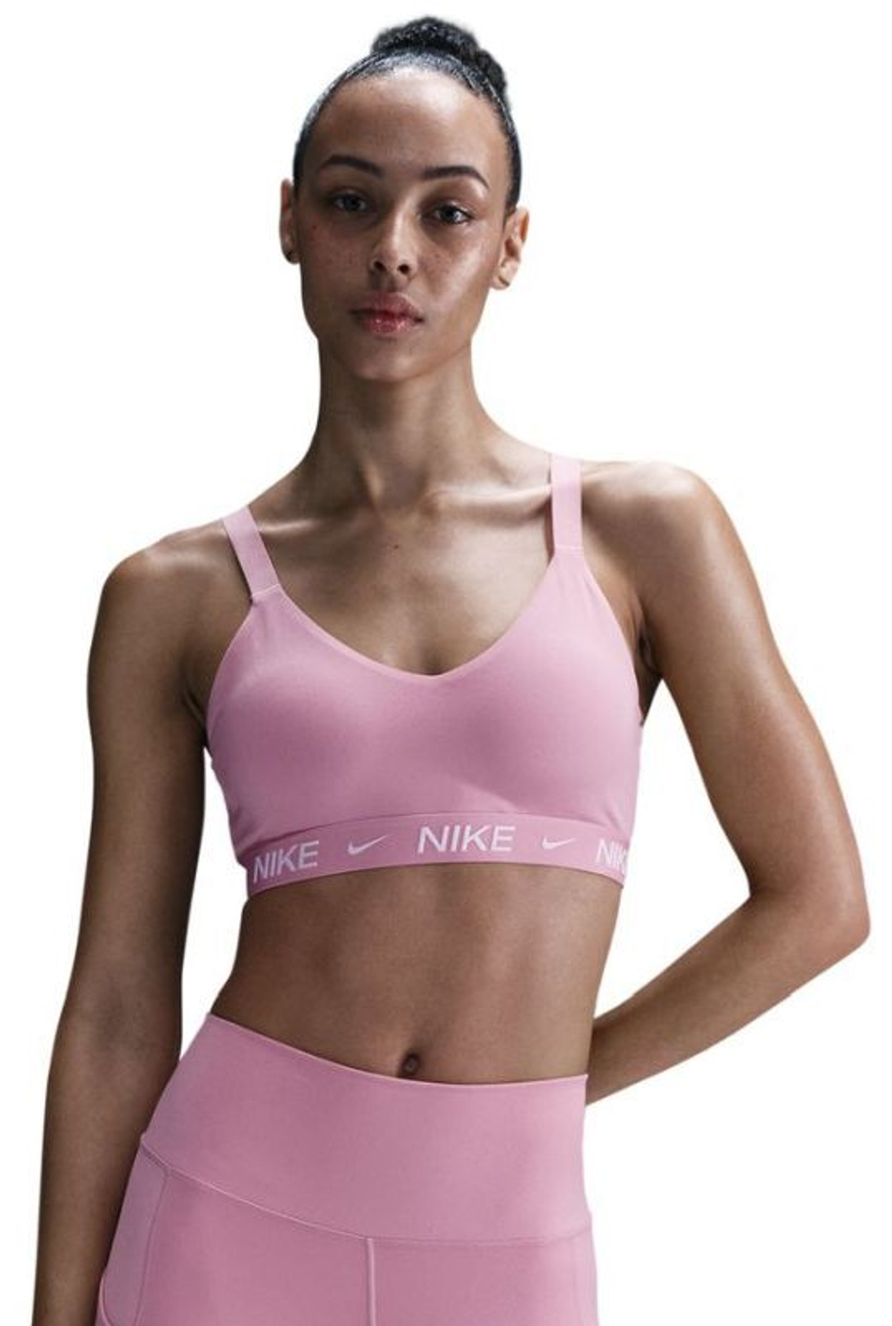 ТОП теннисный Nike Indy Medium Support Padded Adjustable Sports - Розовый