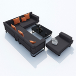 Лаунж зона угловая Ideal Patio ТЕСОРА антрацит - каркас карбон