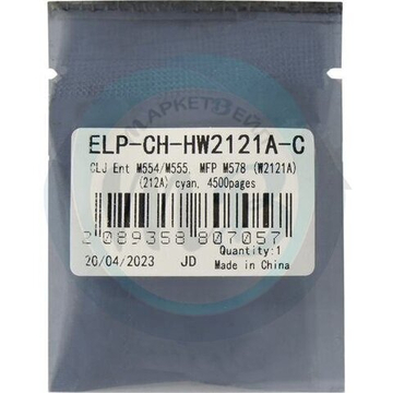 Чип для картриджа HP W2121A (212A) Cyan, 4.5K (ELP Imaging®)