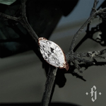 Накрутка "One Marquise" - Розовое золото - White CZ