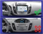 Магнитола для Ford Kuga 2 2017-2019 (SYNC 3, рамка с кнопками тип 1) - FarCar S500-TS10 монитор 9.5" QLED на Android 14, Быстрая, CarPlay, 4G SIM-слот