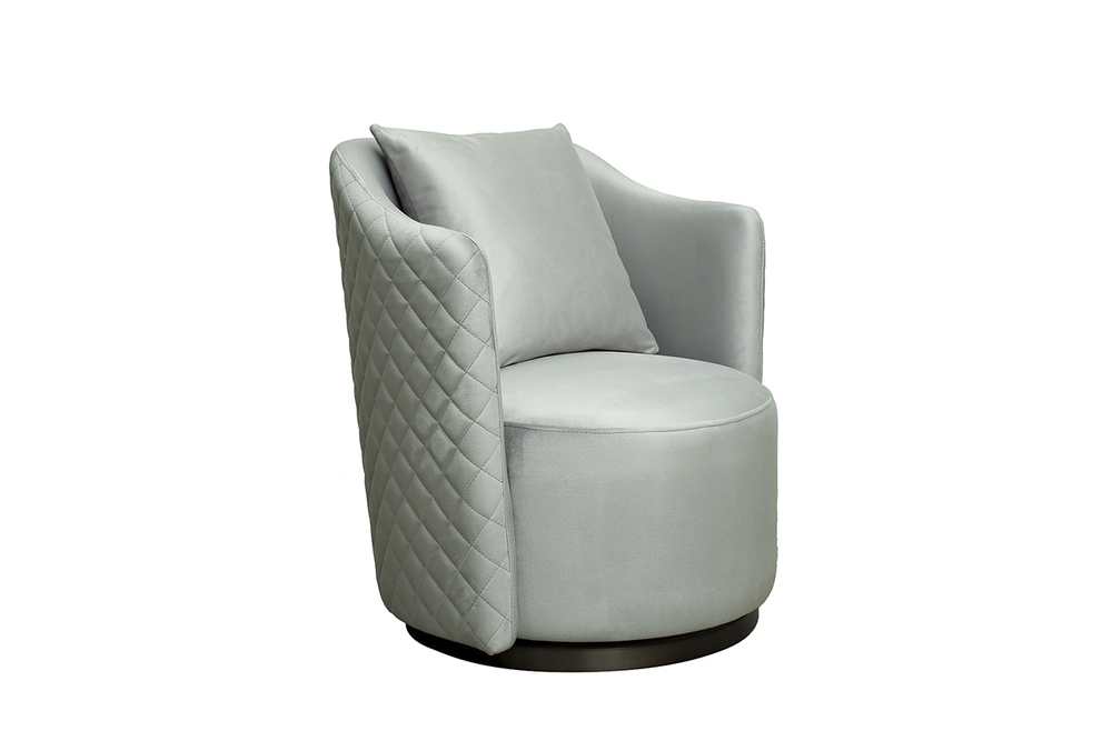 Кресло Garda Decor Верона (Verona) вращающееся, велюр мятный Colt025-MINT, бронза 70*77*80 см