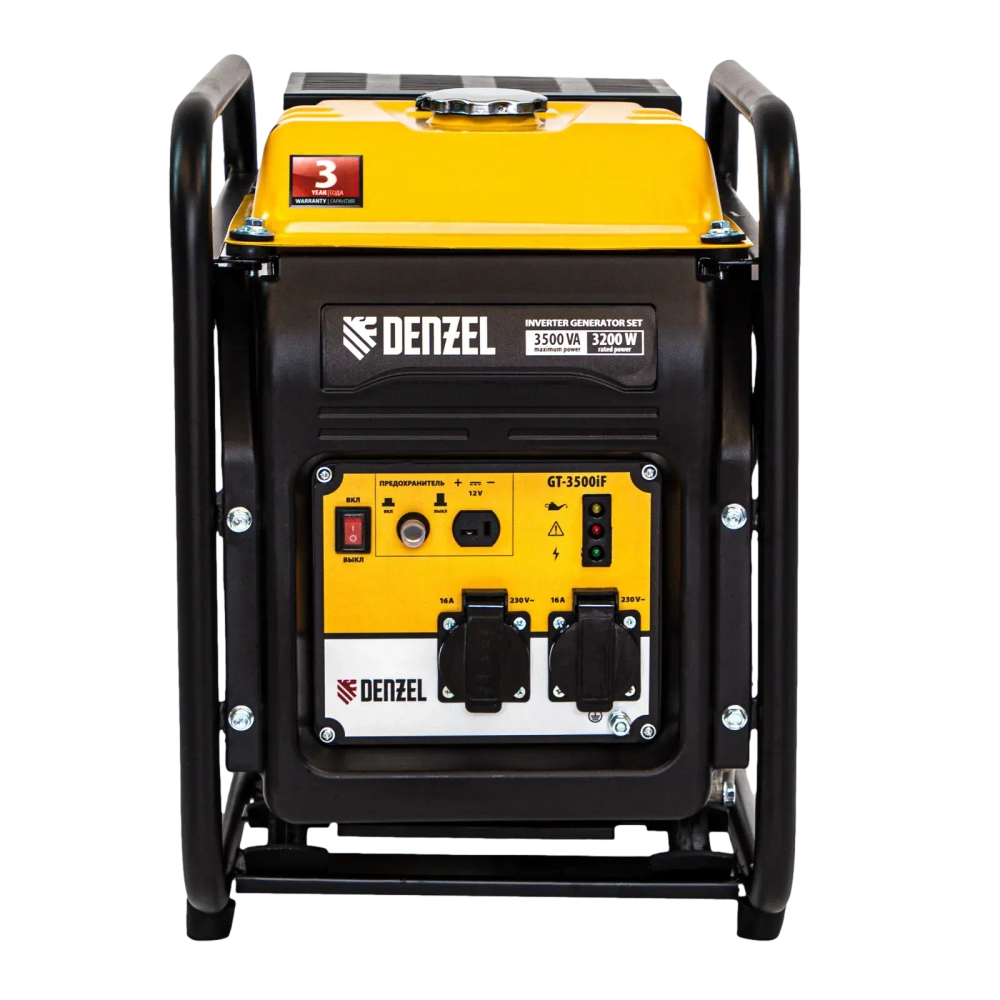 Генератор инверторный GT-3500iF, 3.5 кВт, 230 В, Denzel
