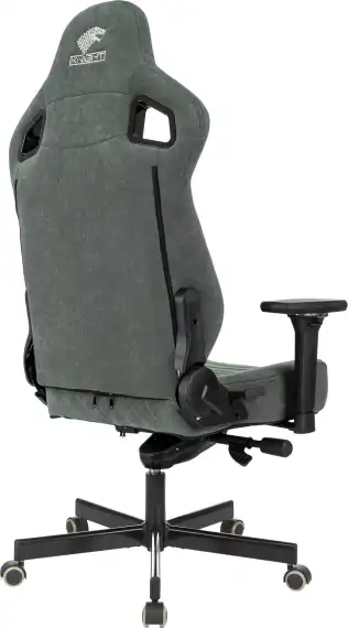 Кресло игровое Knight Hunter серый Alfa 44 искусственная замша с подголов. крестов. металл
