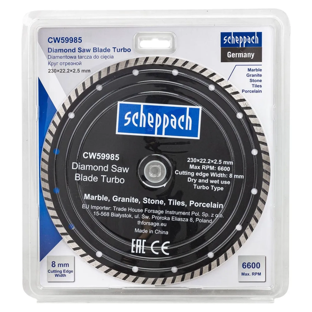 Круг отрезной 230*22,2*2,5мм Scheppach Sch-CW59985