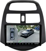 Магнитола для Chevrolet Spark M300 2009-2022, Ravon R2 (рамка матовая) - Teyes CC3-2K-360 монитор 9.5" 2K QLED на Android 10, Быстрая, CarPlay, 4G SIM-слот, 4 камеры в комплекте