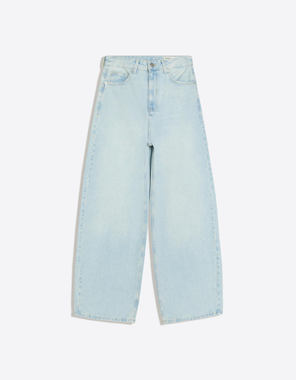 Женские джинсы barrel с пряжкой сзади - BERSHKA