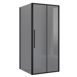 Душевое ограждение Niagara Nova NG-85-11TB-TB100-34 (110х100х195) прямоугольник,черный матовый,дверь раздвижная,стекло тонированное,2 места