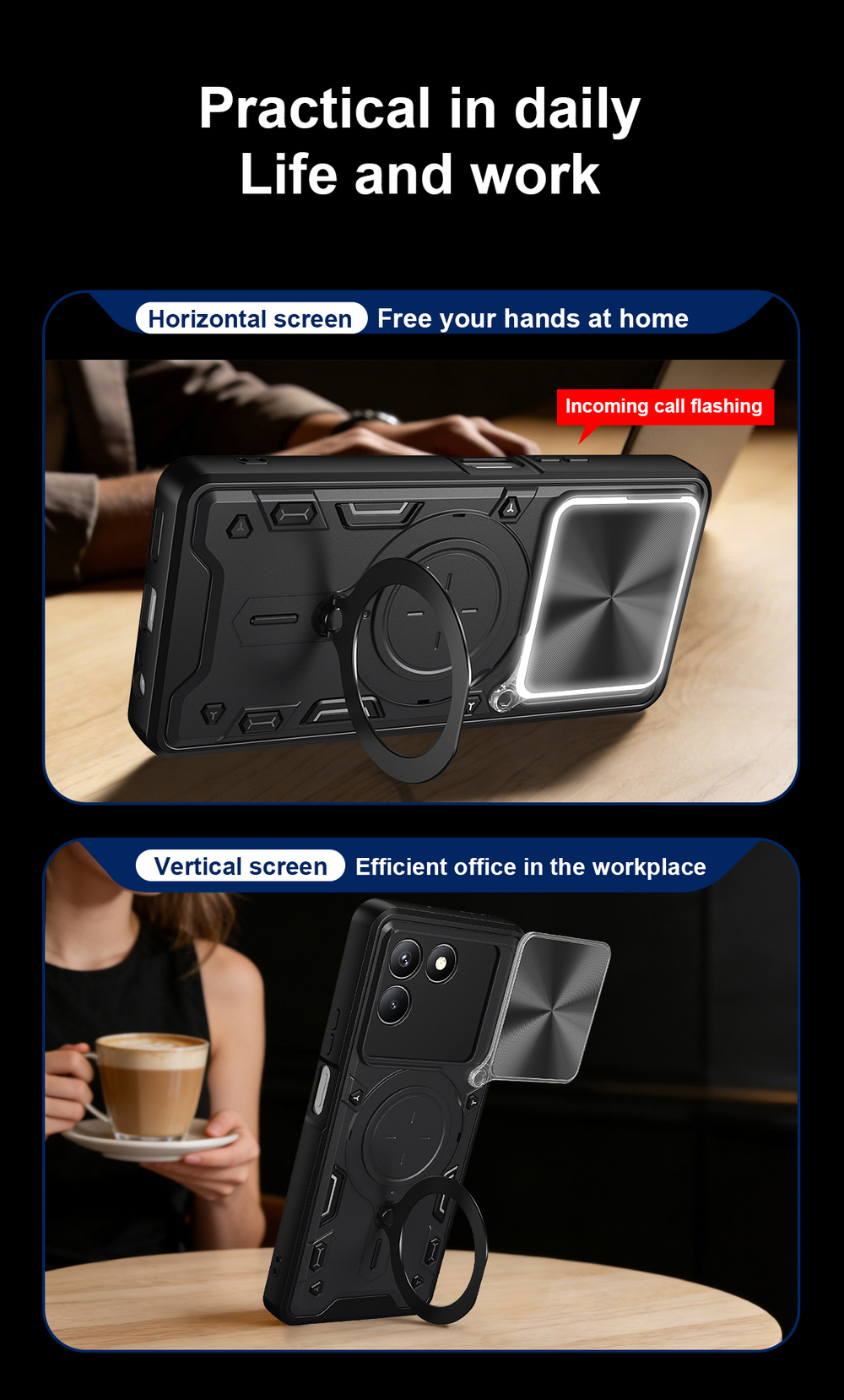 Чехол с кольцом Big Ring Case для Tecno Pova 7 4G