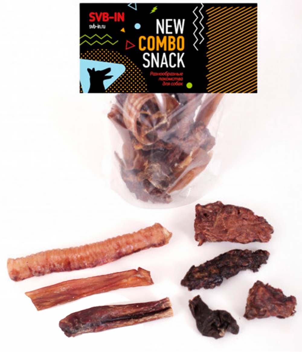 Лакомство SVB-IN для собак COMBO Snack (легкое, трахея, корень, жила, уши, печень)
