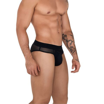 Черные мужские трусы-брифы оригинального кроя Swirl Brief (Размер: L) (Цвет: черный)