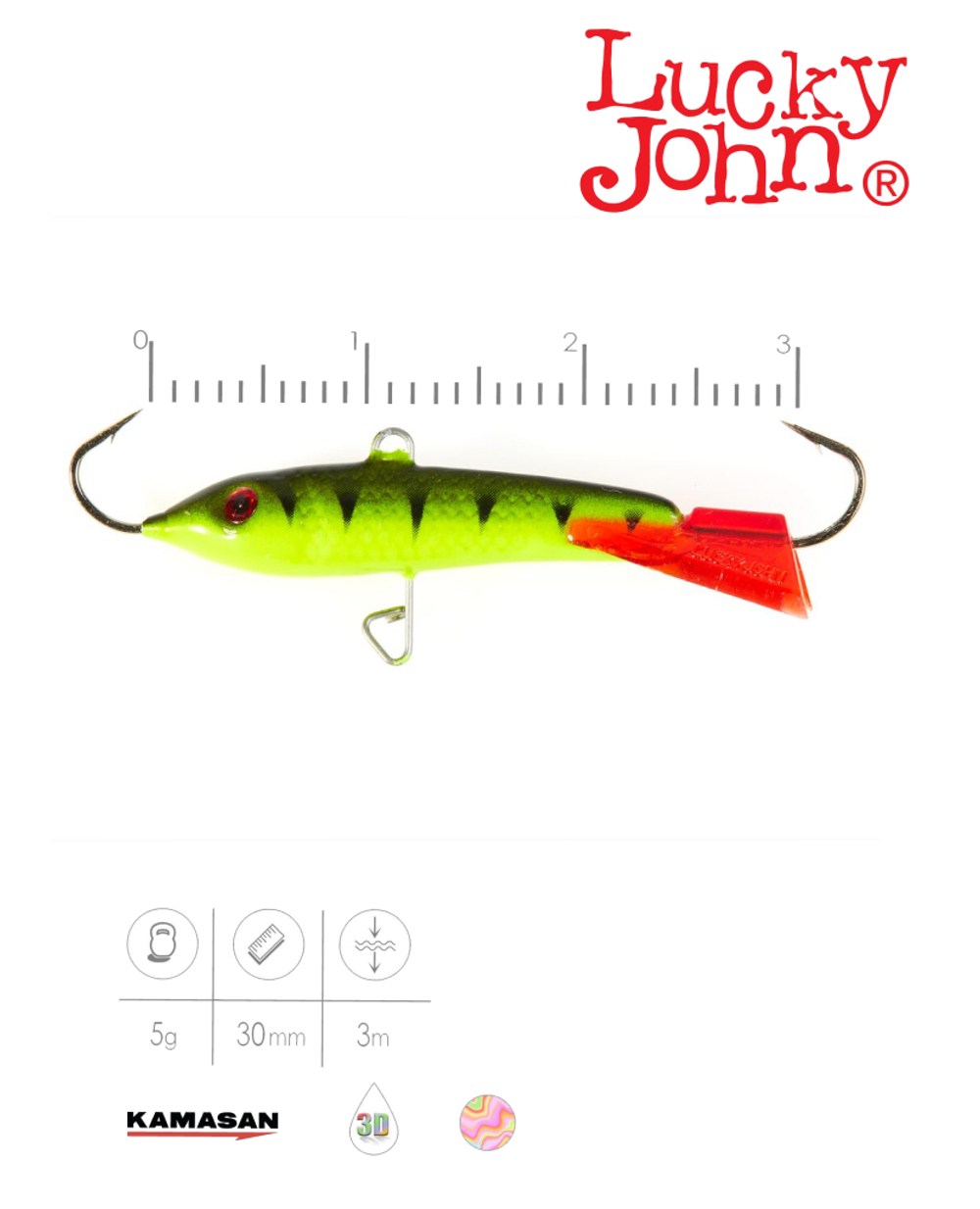 Балансир LUCKY JOHN Classic №3, цвет 31RT, арт. 81300-31RT