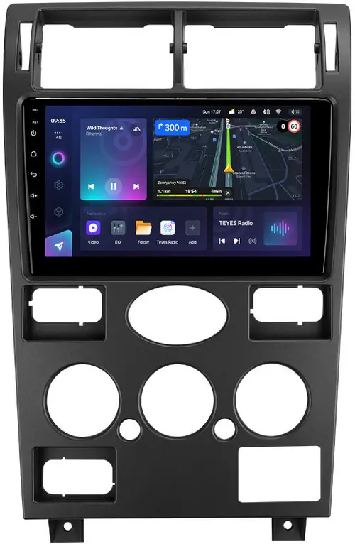 Магнитола для Ford Mondeo 3 2000-2006 (кондиционер) - Teyes CC3L монитор 9" IPS на Android 10, CarPlay, 4G SIM-слот