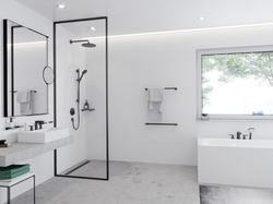 Душевой гарнитур Hansgrohe Talis E на 3 отверстия, со сливным матовый чёрный 71733670