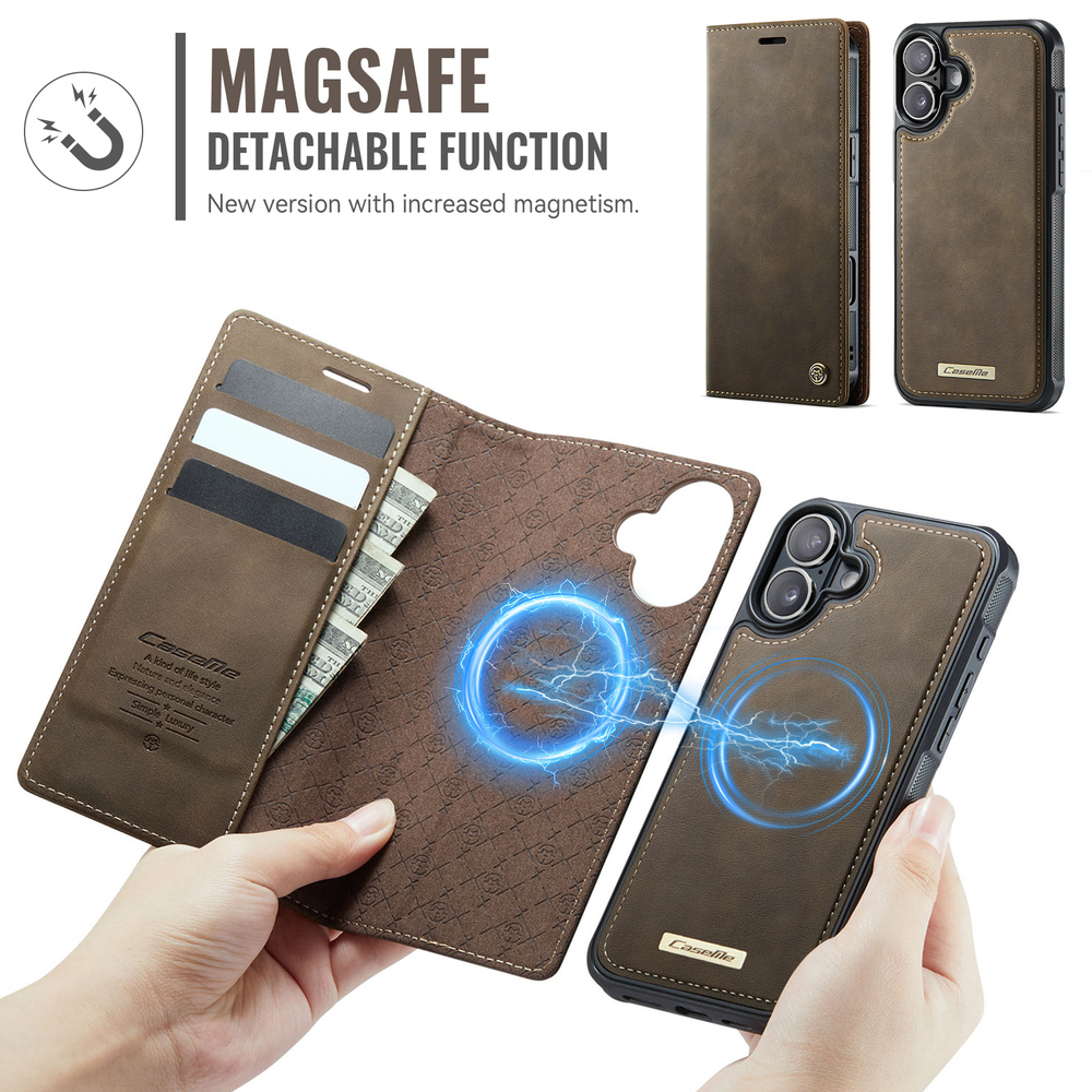 Чехол-кошелек CaseMe 2 in 1 MagSafe iPhone 16+