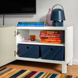 IKEA KUGGIS  (ИКЕА КУГГИС)  -  Контейнер - чёрно-синий 26x35x15 см