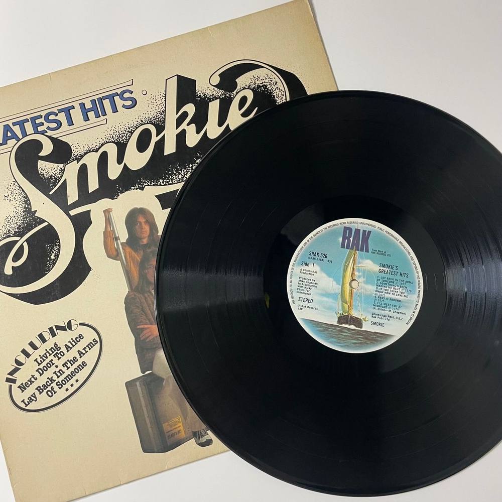 Винтажная виниловая пластинка LP Smokie Смоуки Greatest Hits (Англия 1977)