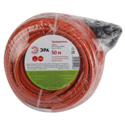 Удлинитель силовой ЭРА UPx-1e-3x1.5-50m в бухте c заземлением 1 розетка 50м ПВС 3х1.5мм2 | Электротовары