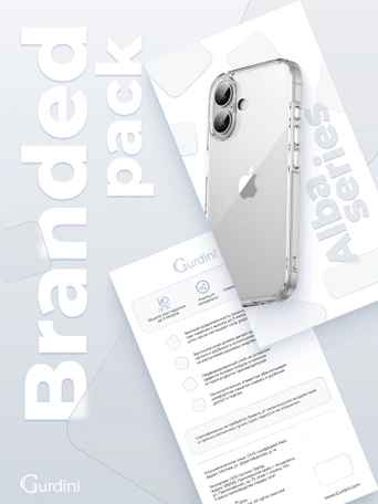 Чехол накладка iPhone 16 Plus 6.7" Gurdini Alba Series Protective Smoke
