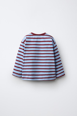 ZARA ЛОНГСЛИВ В ПОЛОСКУ С ВЫШИВКОЙ HELLO KITTY ©, ПОЛОСКИ