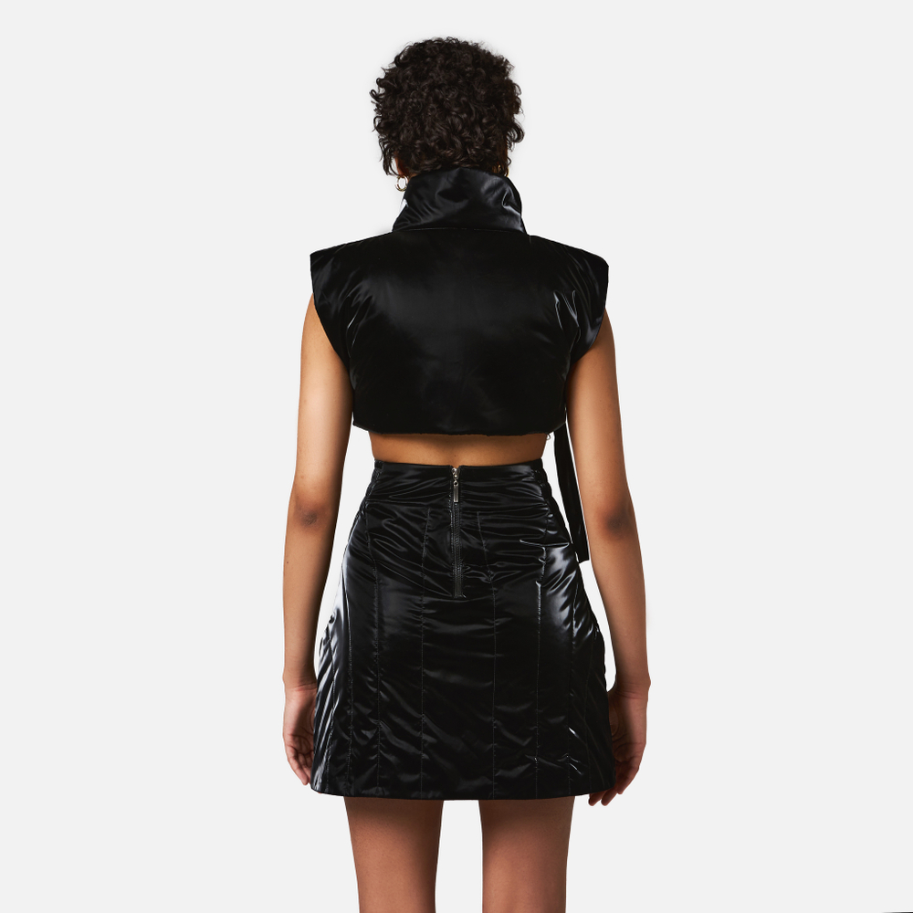 BLACK NYLON SKIRT