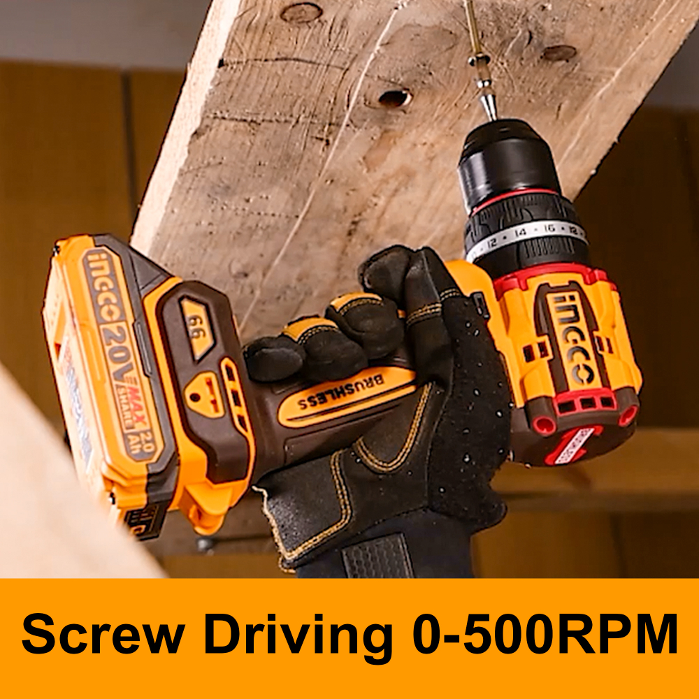 Аккумуляторный бесщёточный ударный шуруповерт INGCO CIDLI20668 INDUSTRIAL 20 В 66 Нм