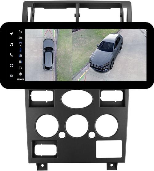 Магнитола для Ford Mondeo 3 2000-2006 (кондиционер) - Teyes LUX ONE 360 монитор 12.3" 2K QLED на Android 10, Быстрая, CarPlay, 4G SIM-слот, 4 камеры в комплекте