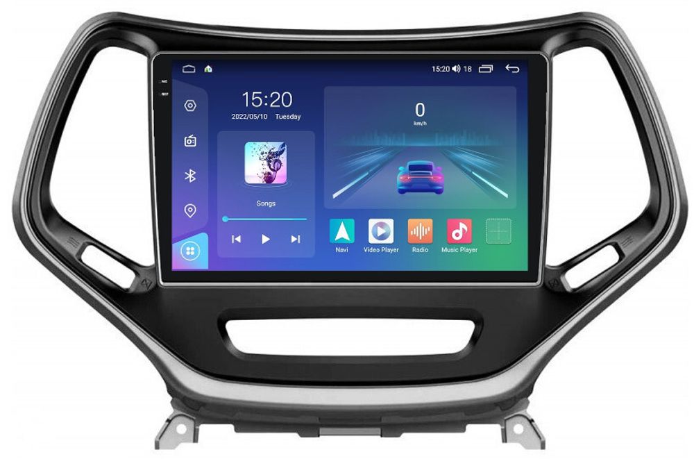 Магнитола для Jeep Cherokee 2014+ - Parafar PF999U2K на Android 13, Быстрая, QLED+2K, CarPlay, 4G SIM-слот