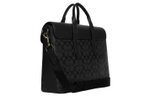 COACH Sullivan Cow Leather Briefcase, Handbag, Shoulder Bag, Crossbody Bag Large Men"s Black