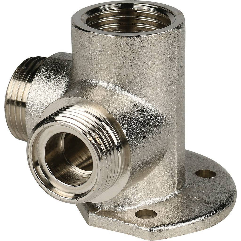 Тройник настенный с креплением 1/2"x16x16