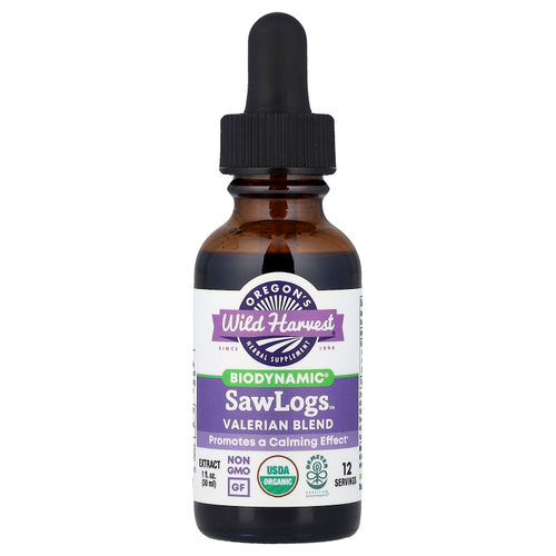 Oregon's Wild Harvest, Biodynamic®, SawLogs™, смесь валерианы, 30 мл (1 жидк. унция)