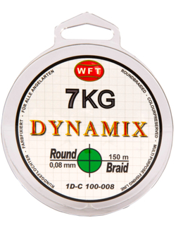Леска плетёная WFT KG ROUND DYNAMIX Green 150 м, 0.08 мм