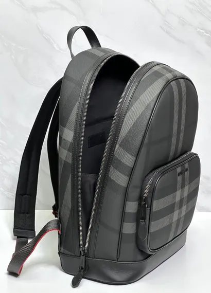 Рюкзак Burberry Rocco в клетку, серый