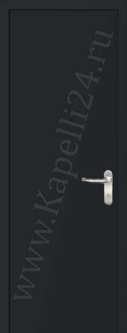 Дверь влагостойкая пластиковая KAPELLI multicolor ДГ RAL 9004 Сигнальный черный + коробка