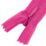 Молния потайная (скрытая) SBS Т3 (3 мм) 1 зам., н/раз., 50 см, S-029, фиолетовый темн., уп. 50 шт