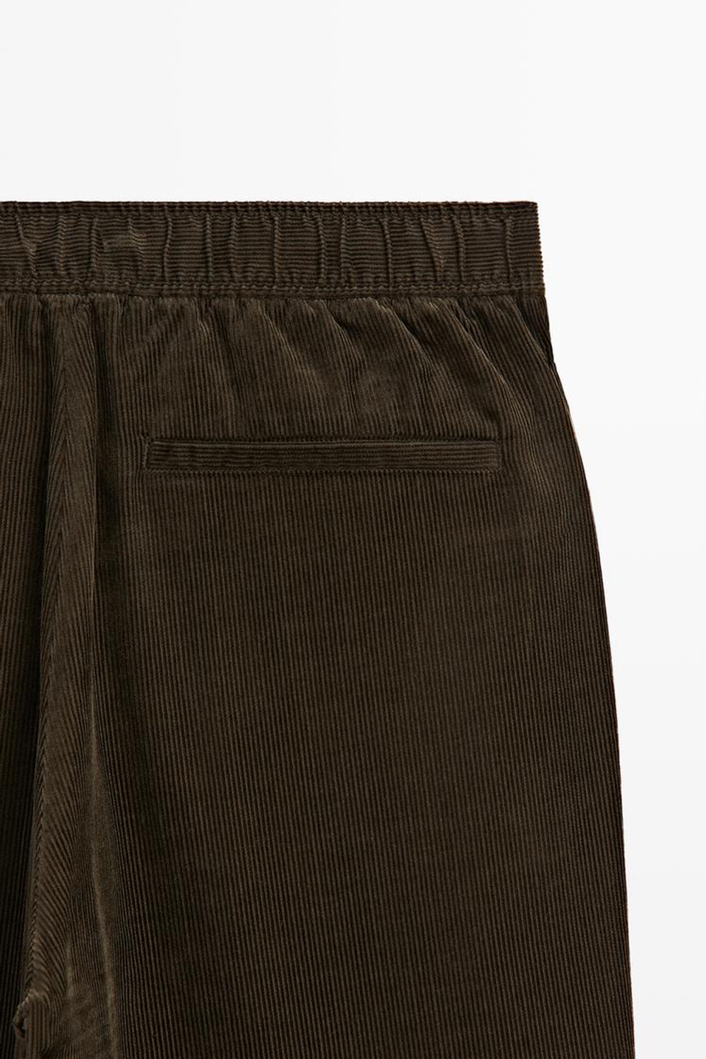 Massimo Dutti Вельветовые брюки-джоггеры, зеленый