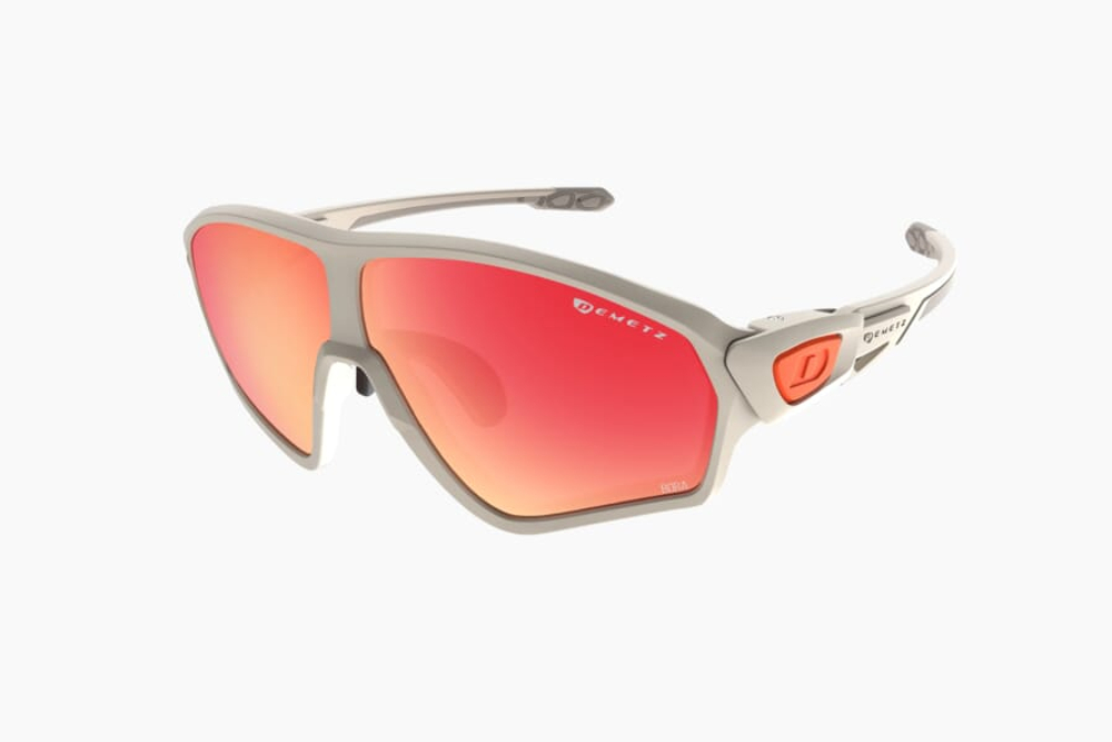 Спортивные очки с диоптриями Demetz W-Suit / Sand / Dark Sand V. Pink Mirror Orange Cat.3