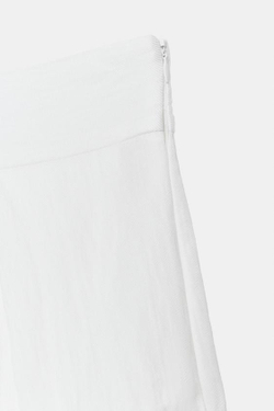 ZARA БРЮКИ С РАЗРЕЗАМИ — ZW COLLECTION, ЖЕЛТОВАТО-БЕЛЫЙ