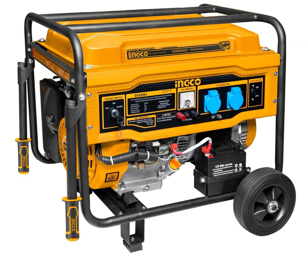 Бензиновый генератор 220В 5,5 кВт INGCO GE55003 INDUSTRIAL