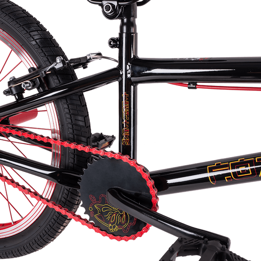 Велосипед BMX 20" Tech Team FOX  черный с красным 2023
